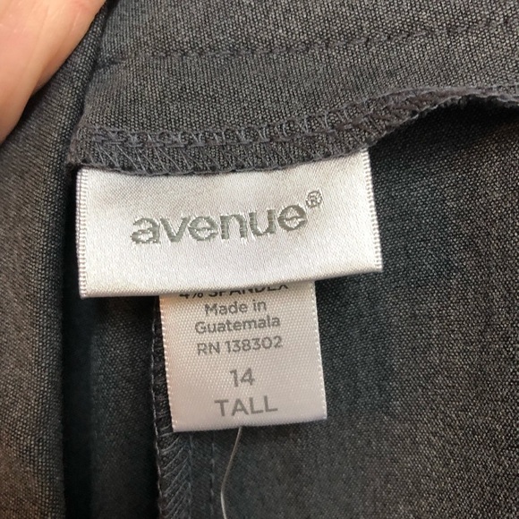 NWT Avenue 14 tall women’s pull on gray dress pants wide elastic waist - Picture 3 of 9